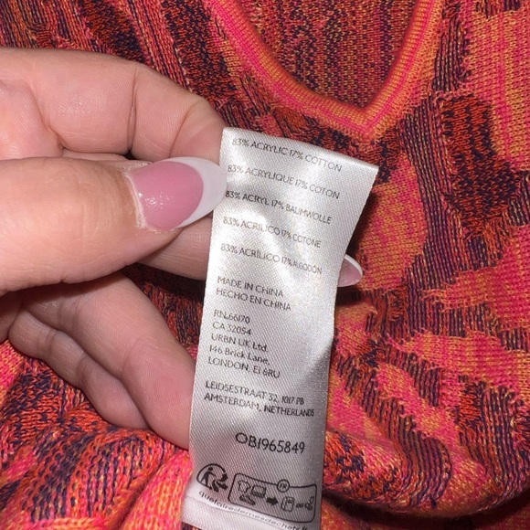 Anthropologie Pink Abstract Knit Dolman Top XS NWT - Picture 11 of 12